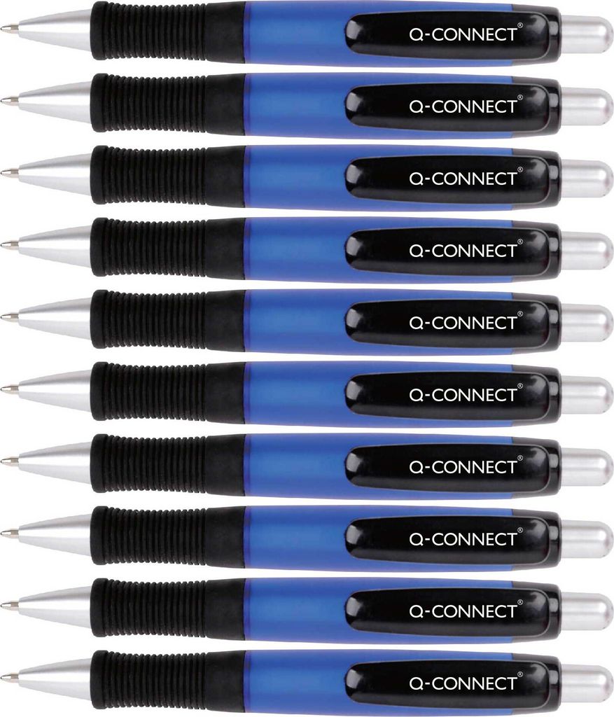 Druckkugelschreiber Q-Connect KF11393, blau, 0,7 mm, 10 Produktbild 