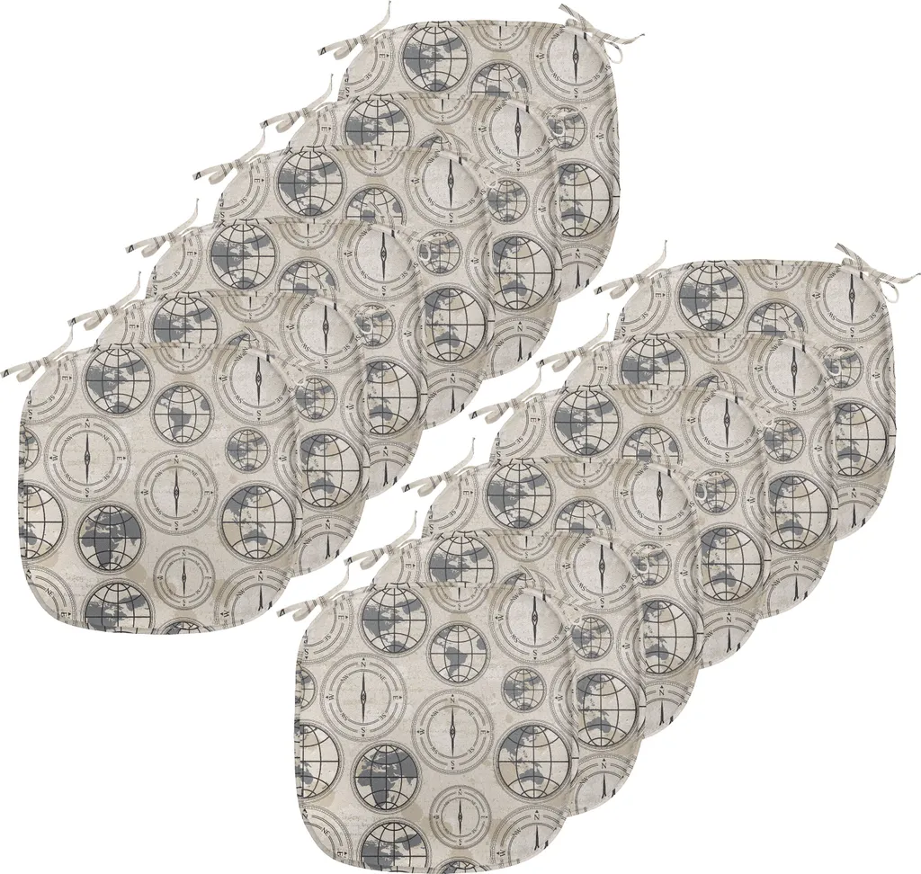 Set 12 Cuscini Sedie Antimacchia ABAKUHAUS 40x40 - Motivo Geografico