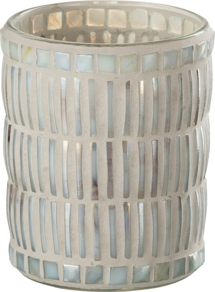 Bougeoir J-Line Gris Anthracite en Verre et Ciment - Finition Artisanale