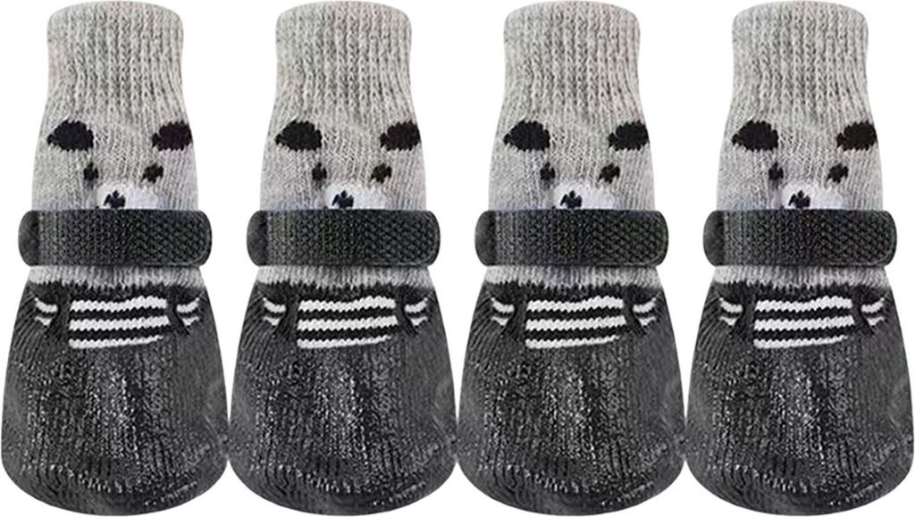 4-teilige Hundeschuhe, wasserdichte Haustierstiefel für Spaziergänge im Winter und Schnee, rutschfester Pfotenschutz für kleine, mittelgroße un...
