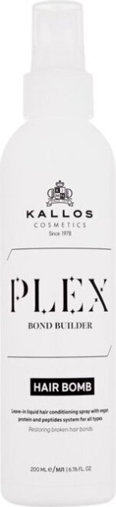 KALLOS PLEX BOND BUILDER Hair Conditioner Plant Protein Peptide Complex 200ml