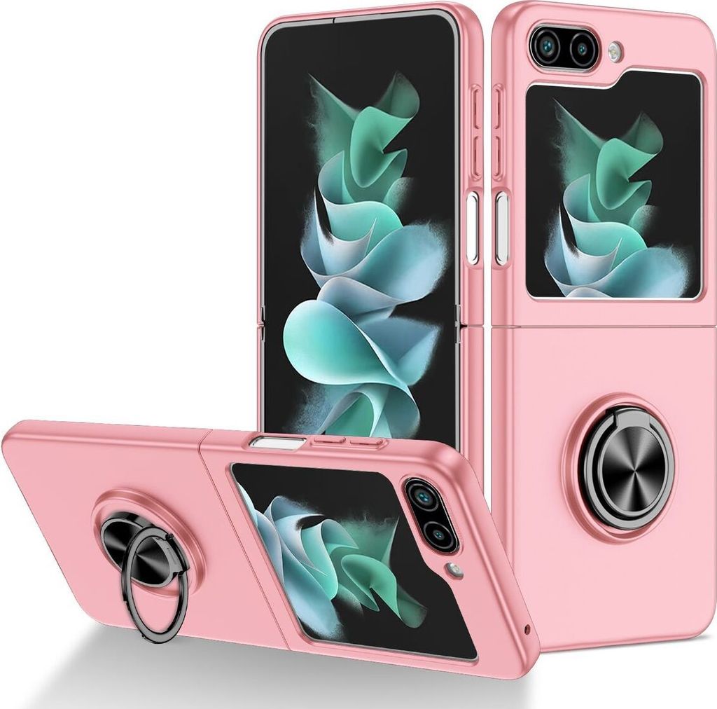 König Design Hülle kompatibel mit Samsung Galaxy Z Flip5 5G Kunststoff Soft Handyhülle - Handy Case Rosa
