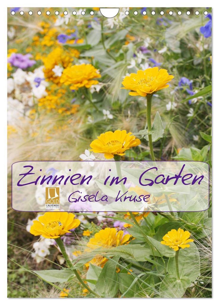Zinnien im Garten (Wandkalender 2027 DIN A4 hoch), CALVENDO Monatskalender