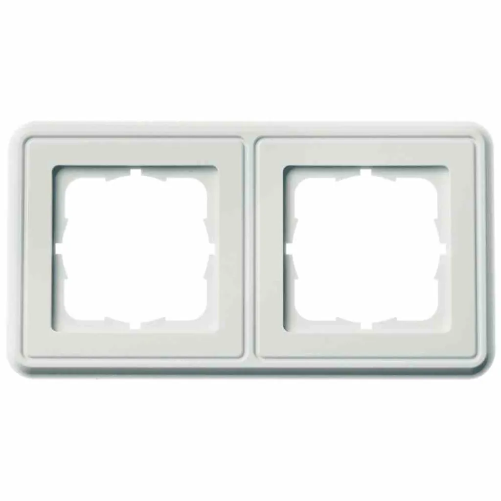 Telegärtner Placca 2 Ingressi 151x80 mm Bianco Alpino per Moduli AMJ