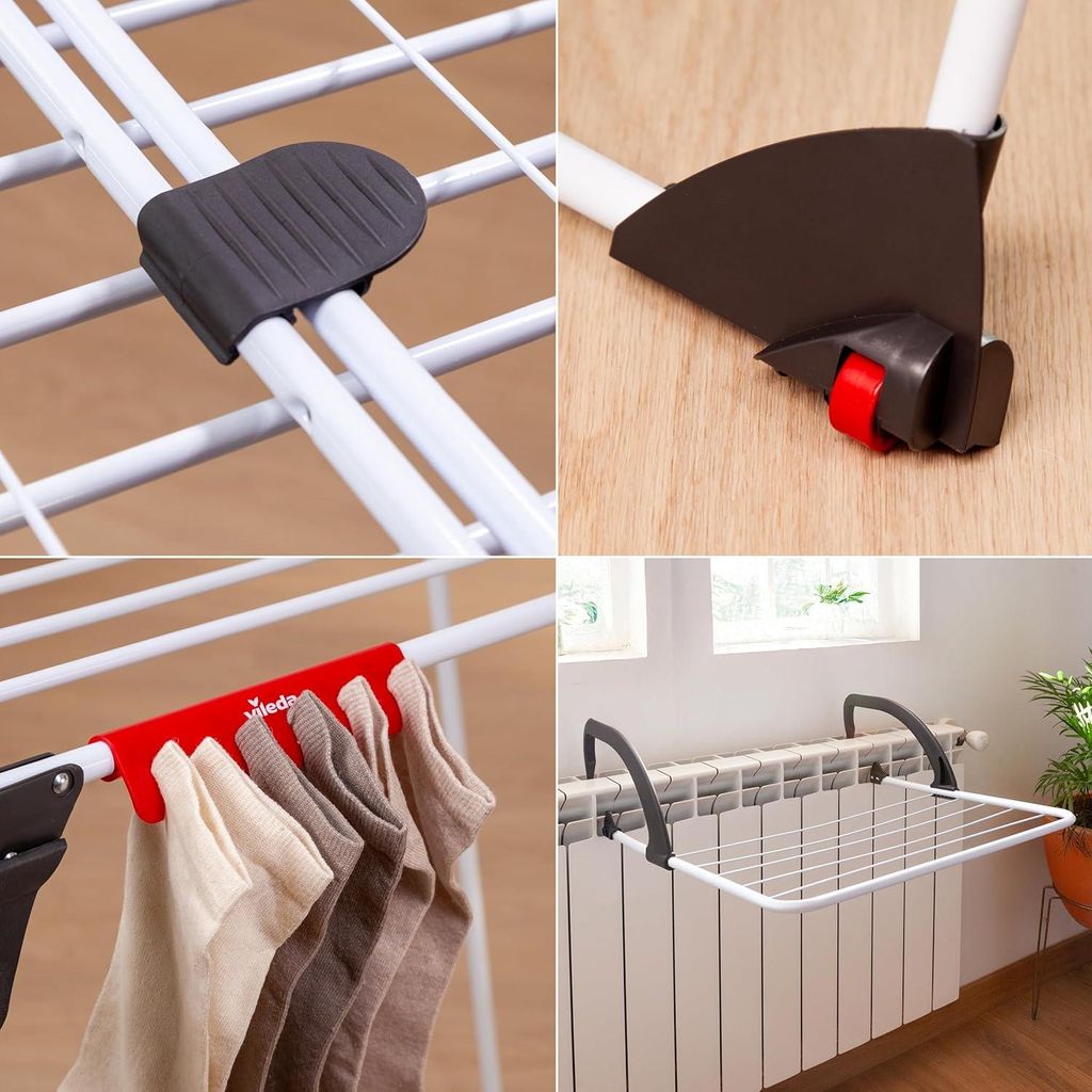 2-in-1 Wäscheständer - Stahl und Aluminium -