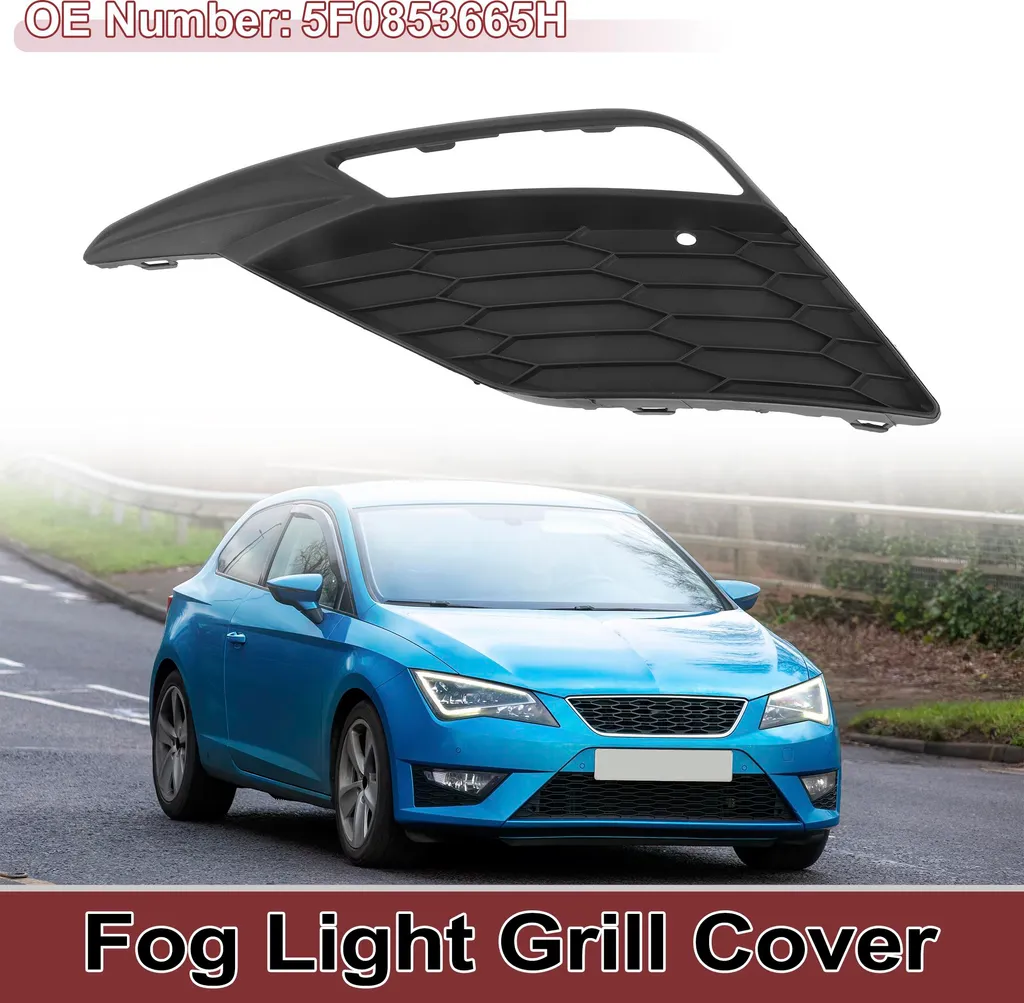 Cache Antibrouillard Seat Leon 2017-2020 en ABS Noir Haute Résistance