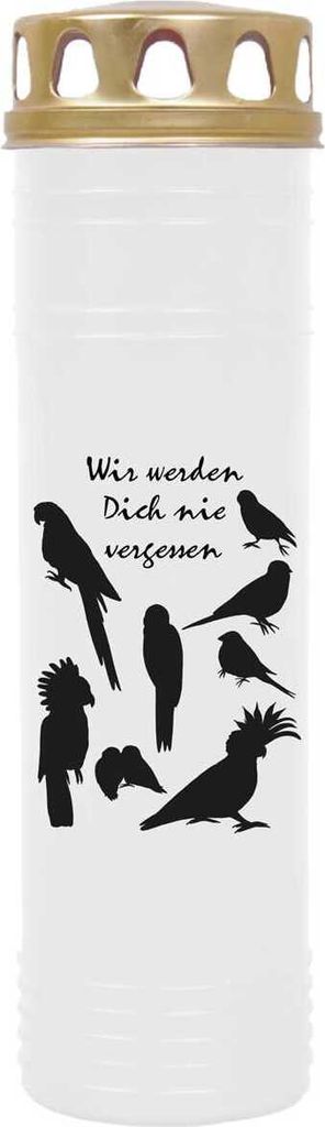 Grabkerze Gedenkkerze "Haustier" (40 bis 170 Stunden Brenndauer), mit vers. Motiv