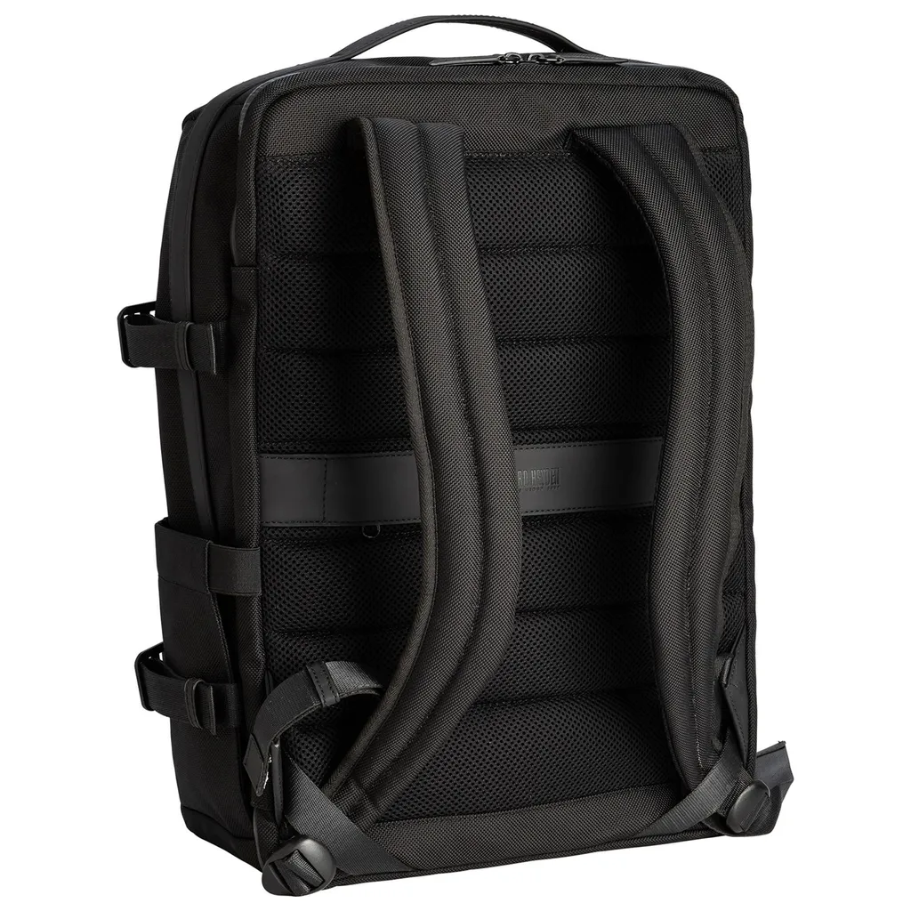 Leonhard Heyden Helsinki Sac à dos ordinateur portable noir en cuir