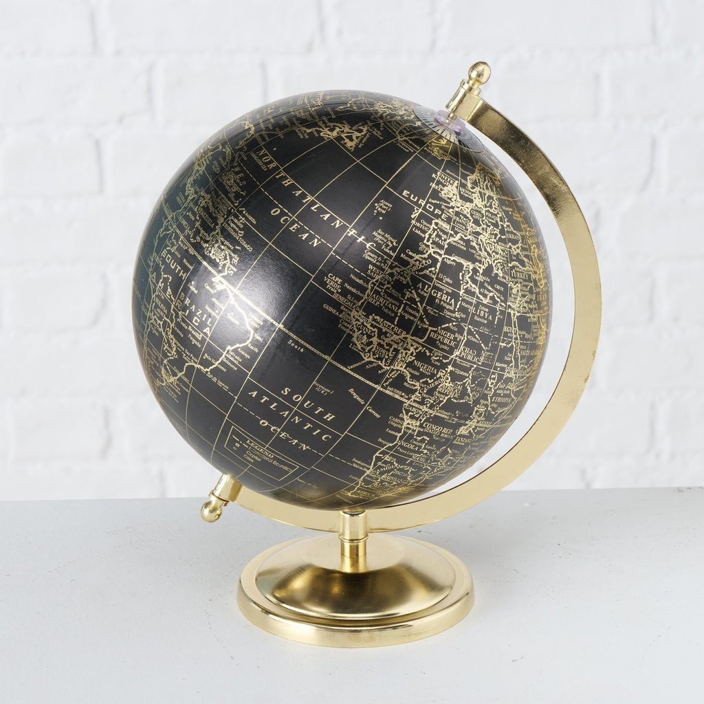 Dekorativer Globus mit goldener Sockel, Ø 20 cm Produktbild 6