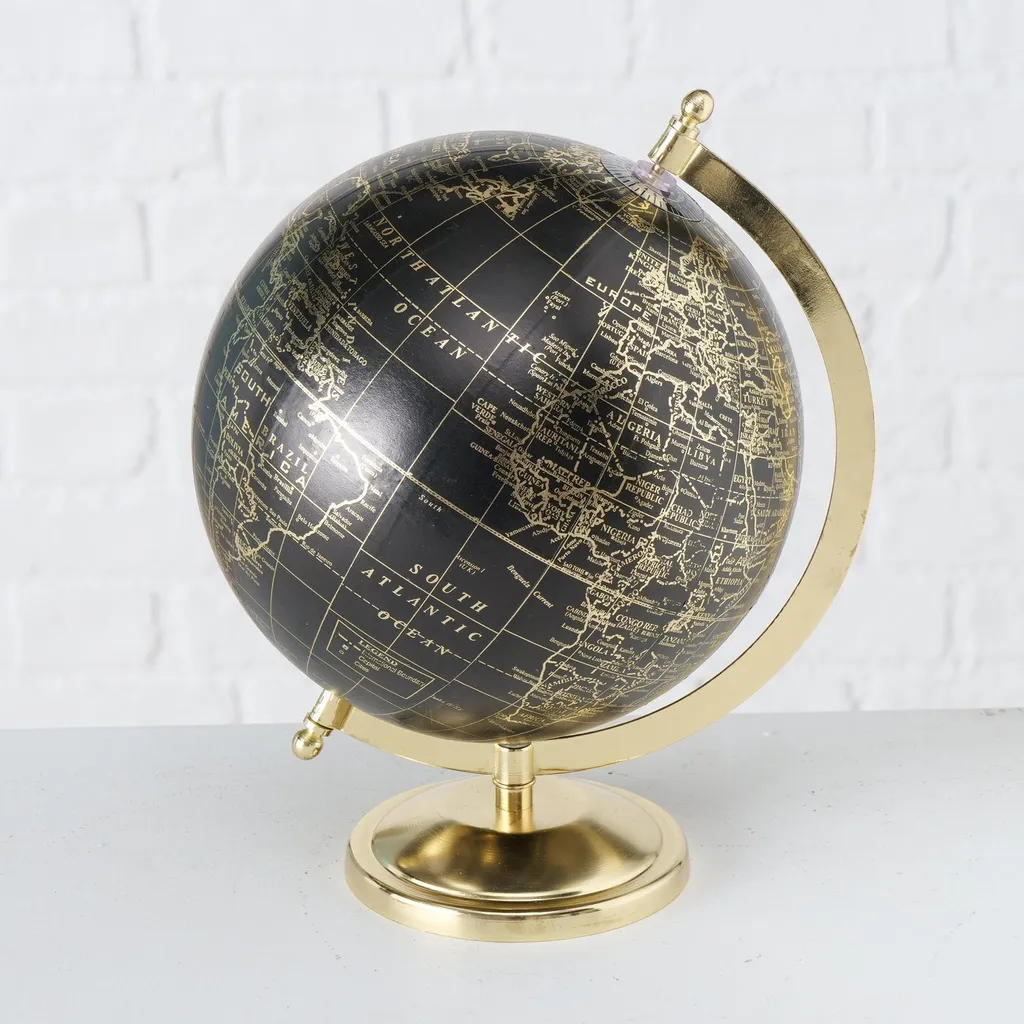 Globe terrestre décoratif avec socle doré Ø 20 cm - Modèle Elegance Gold - 6