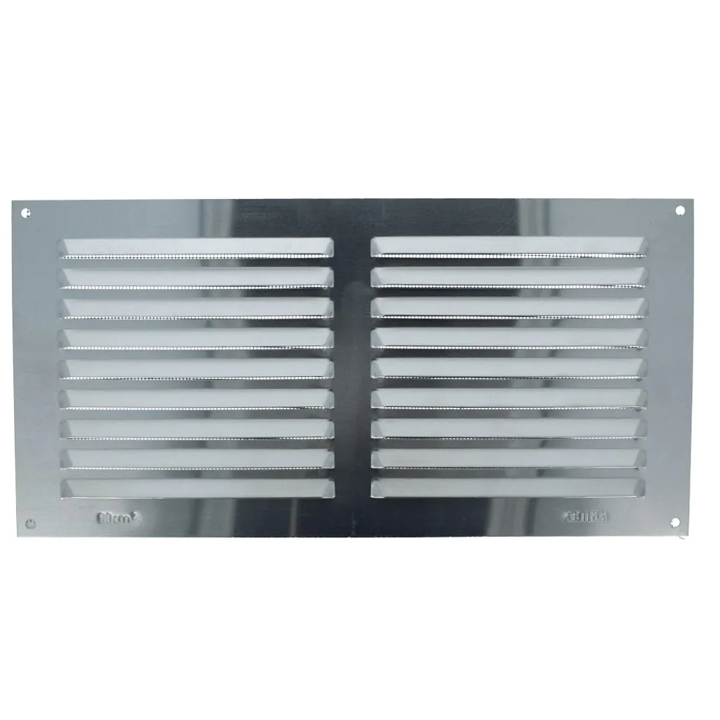 Grille d'aération alu 150x300mm avec filet moustiquaire haute qualité