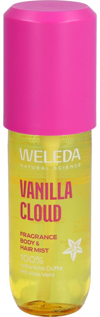 WELEDA Vanilla Cloud Fragrance Body & Hair Mist Spray sinnlich duftende Summer Vibes für Haut und Haare, 95 ml Spray