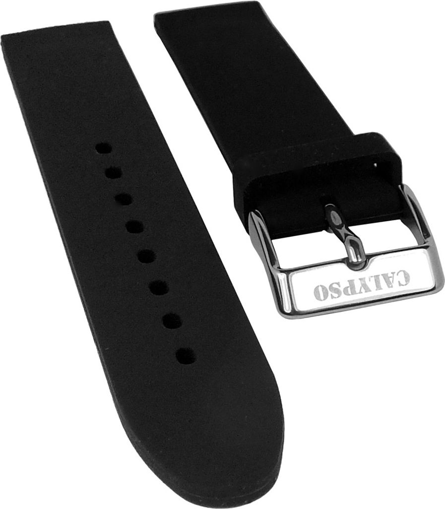 Calypso Ersatzband 18mm Silikon schwarz glatt weich für Modell K5733/6