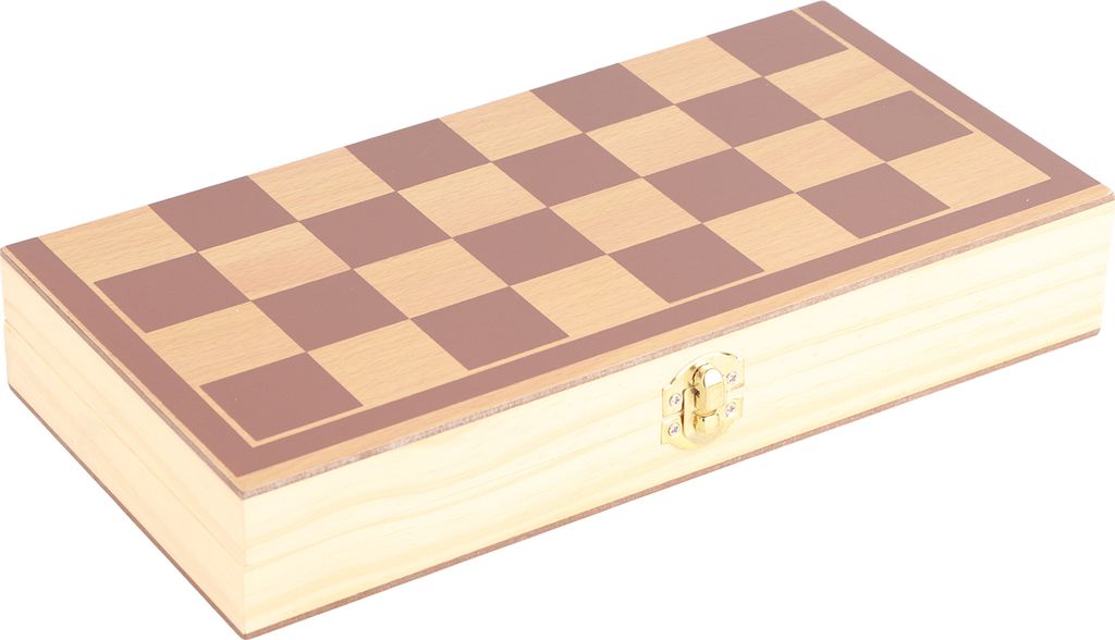 Klappbares Schachspiel aus Holz, handgefertigtes Produktbild 