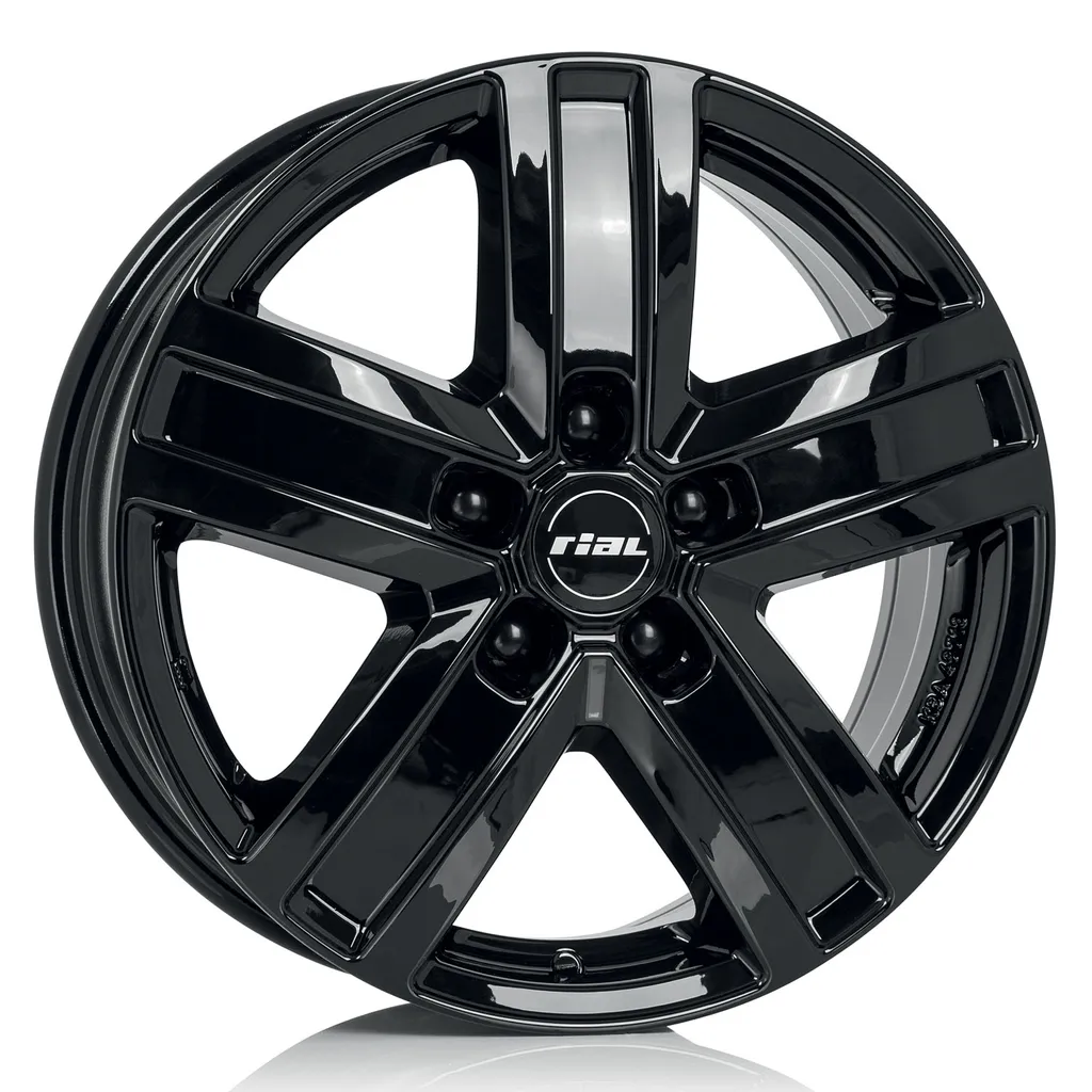 Jante Rial Transporter 6.5x16 ET50 diamantée noire ultra robuste