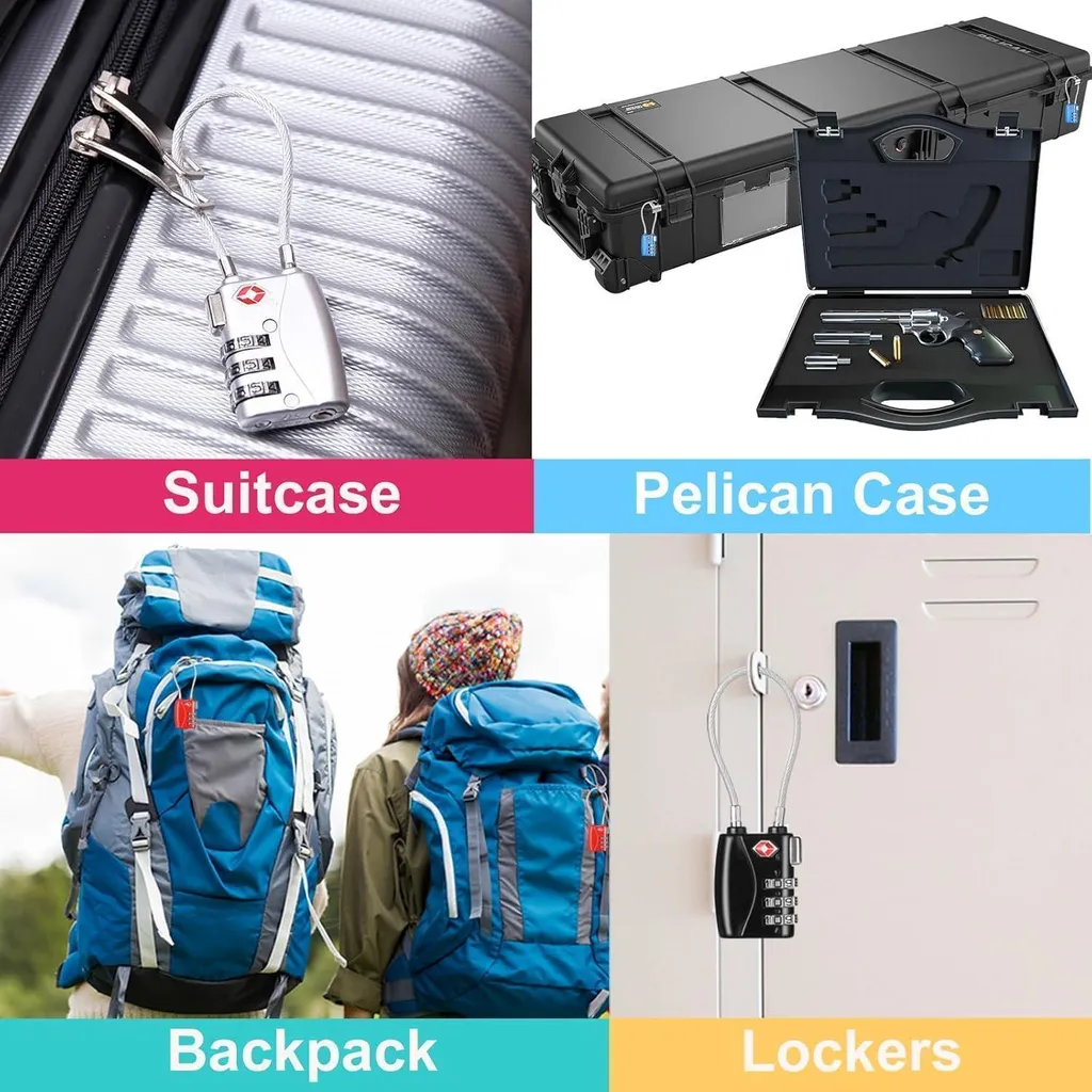 Évitez les valises forcées avec ce cadenas TSA rouge à code - Lot de 2 - 6
