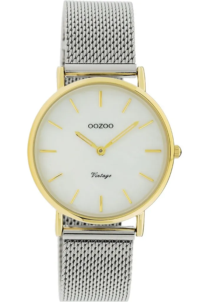 Orologio Unisex OOZOO C20124 Vintage - Idea Regalo Elegante Argento Oro