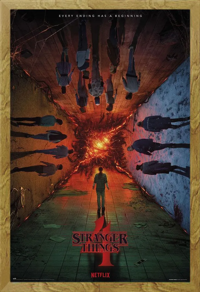 Stranger Things 4 Poster con Cornice Shinsuke Rovere - Regalo Fan