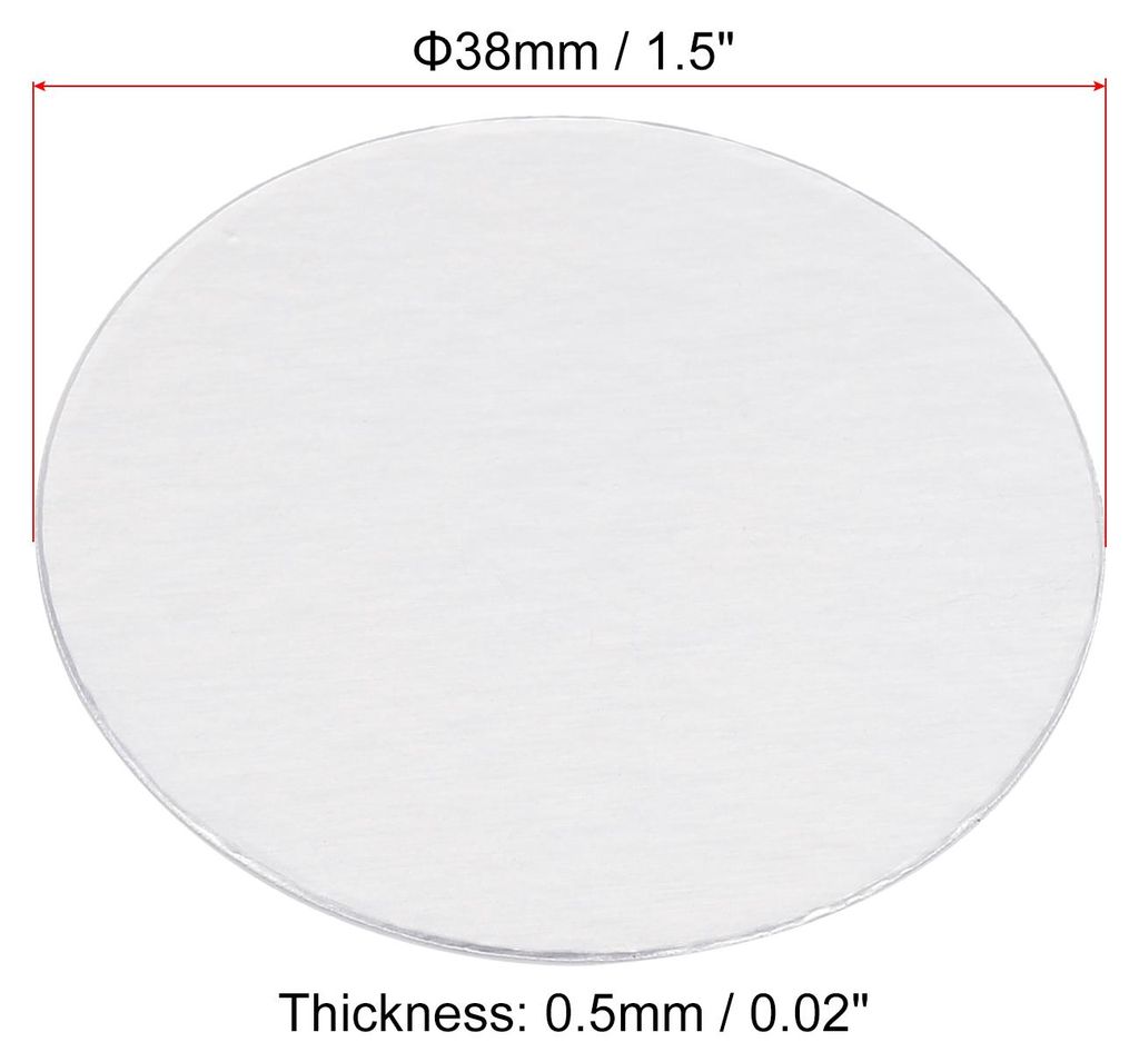 38mm/1.5" Aluminium-Folie Cap Liner, 75 Pack resistent Tamper Induktion Heat Sealer Abdichtung Liner fš¹r PE Kunststoff-Flasche Glas Deckel