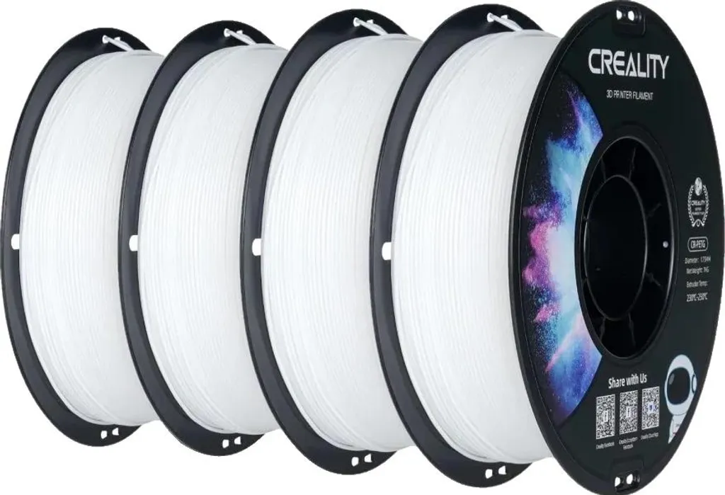 Filament 3D PETG blanc haute température, 4 kg de matériau résistant et stable