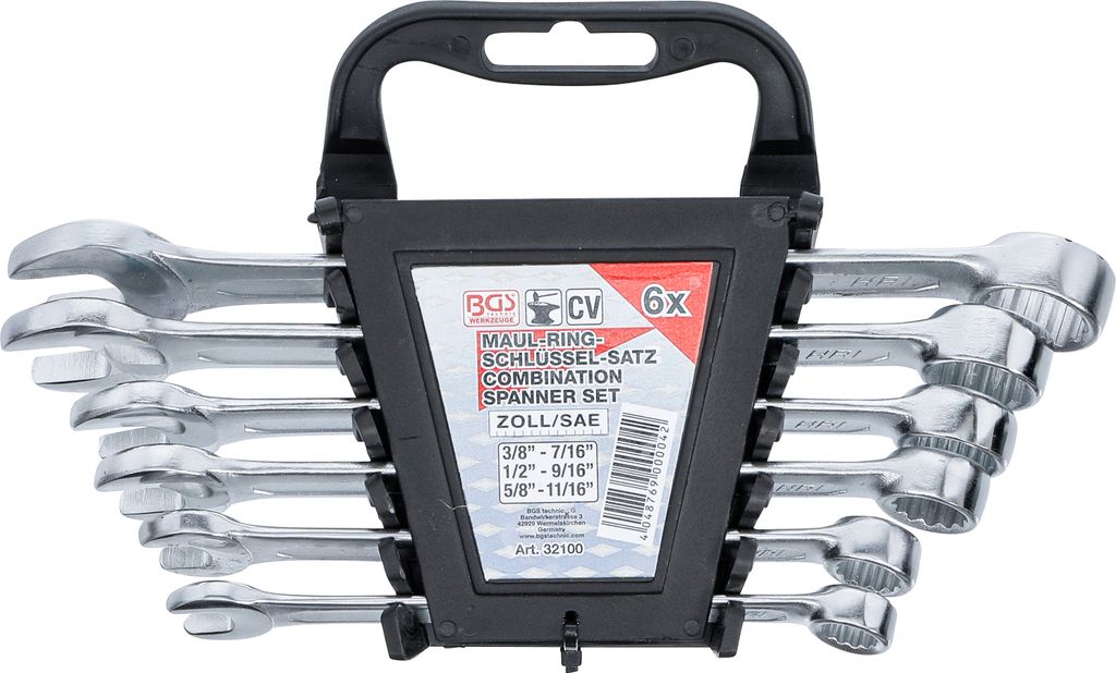 BGS Jeu de clés mixtes tailles en pouces SW 3/8" - 11/16" Image du produit 