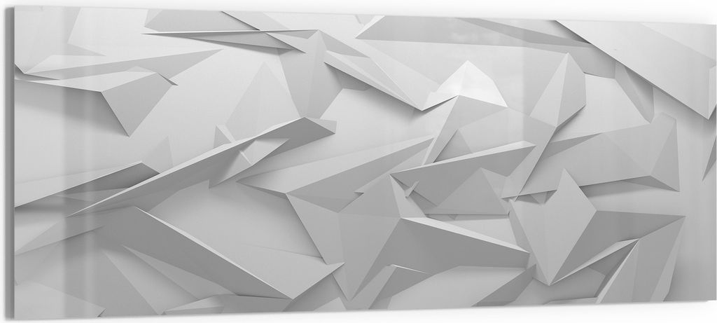 DEQORI Glasbild Acryl 125x50 cm 'Geometrische Eleganz' Wandbild Bild modern Deko