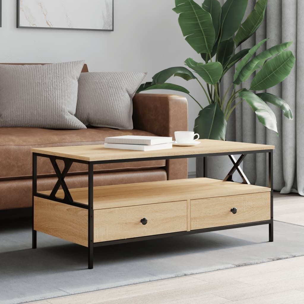 Maison Exclusive - Couchtisch Sonoma-Eiche 100x51x45 cm Holzwerkstoff