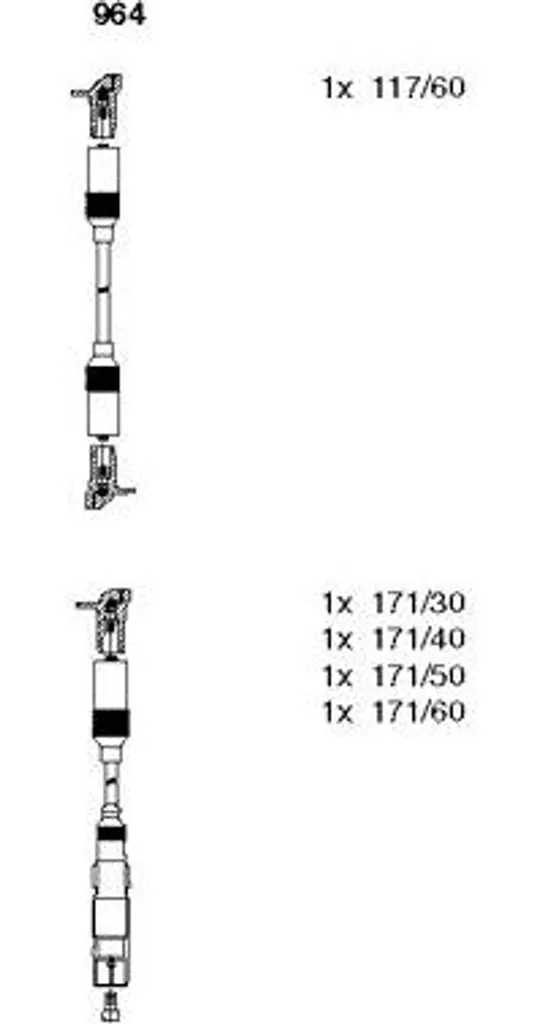 Set Cavi Accensione BREMI 964 - Compatibile VW Sharan 037905409D