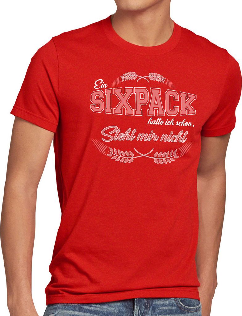 style3 Ein Sixpack hatte ich schon Herren T-Shirt steht mir nicht Funshirt Shirt