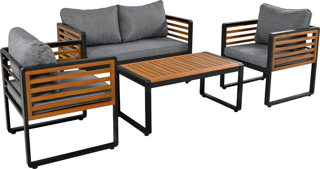 Merax Gartenlounge Set 4-tlg. Terassenmöbel mit Produktbild 12