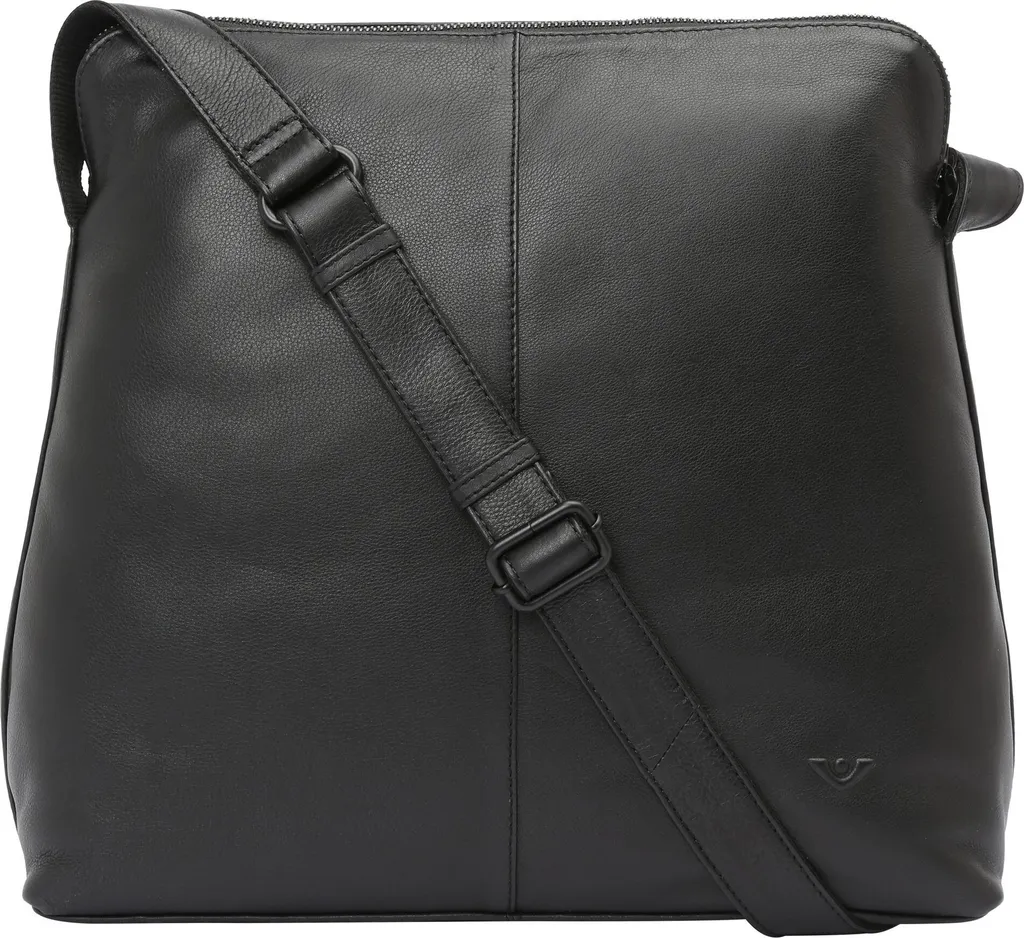 Sac à main pour femme en noir cuir grainé élégant série Victoria L