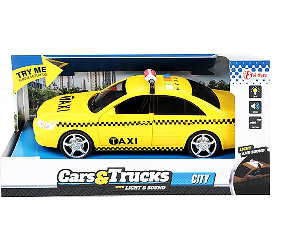 Toi-toys Auto als Taxi mit Rückzug Licht und Sound Produktbild 5