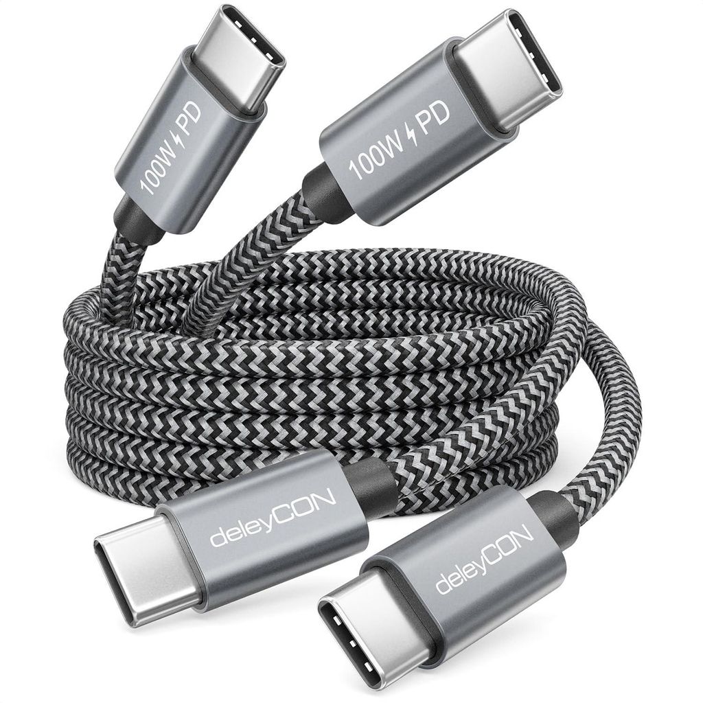deleyCON 0,30m USB-C Kabel PD 3.0 100W USB-C auf USB-C, 2 Produktbild 