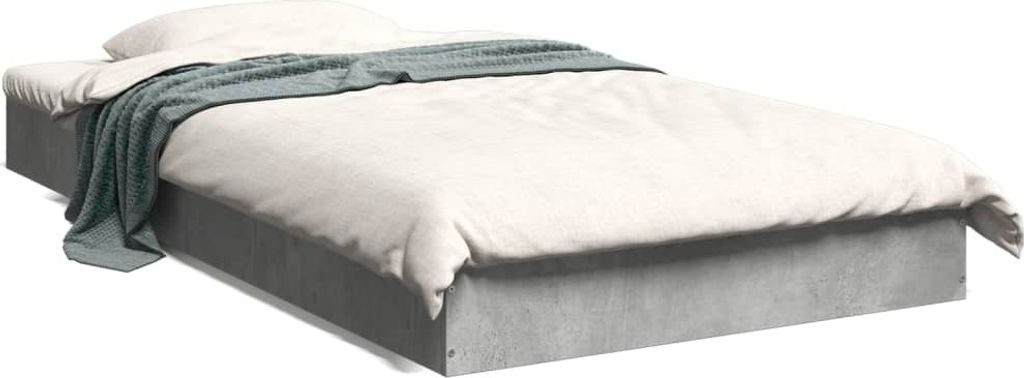 Maison Exclusive - Bettgestell Betongrau 100x200 cm Holzwerkstoff