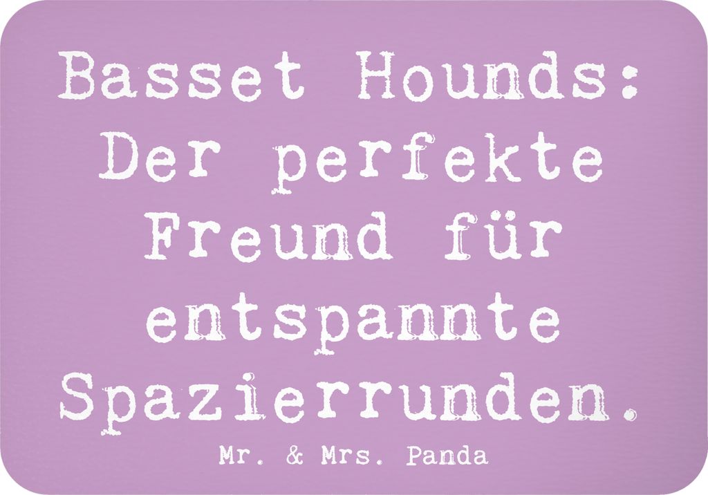 Mr. & Mrs. Panda magnet Spruch Basset Hound Freund - Lavendeltraum - Geschenk, Kühlschrankmagnet, zettelhalter, sanftmütiger Hund, Pinnwandmagnet...