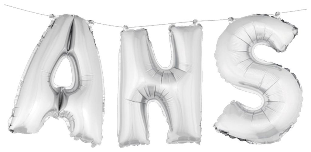 Folienballons Buchstaben ans Silber 36 cm für Party-Deko - Einheitsgröße