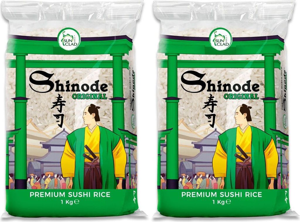 Doppelpack SUN CLAD Shinode Sushi Reis (2x 1kg) | Sushireis Produktbild 