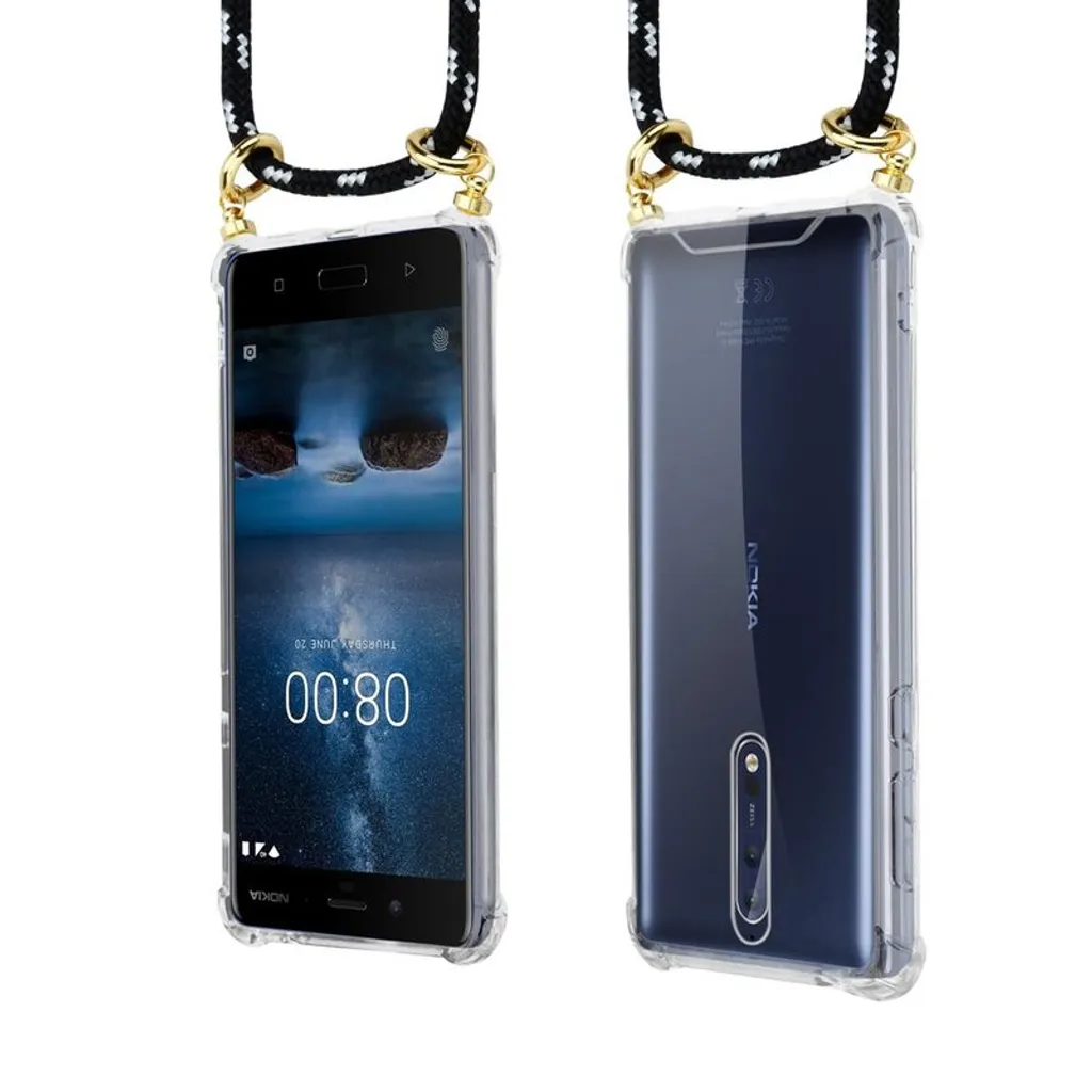 Cadorabo Custodia Flip Con Chiusura Magnetica Per Nokia 8 Sirocco - Pelle Sintetica NERO DI NOTTE - Cover Wallet Con Apertura 360°