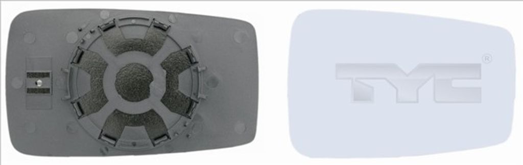 TYC Spiegelglas Außenspiegel Links für AUDI 80 Limousine (8C2, B4) Plan Getönt 302-0002-1