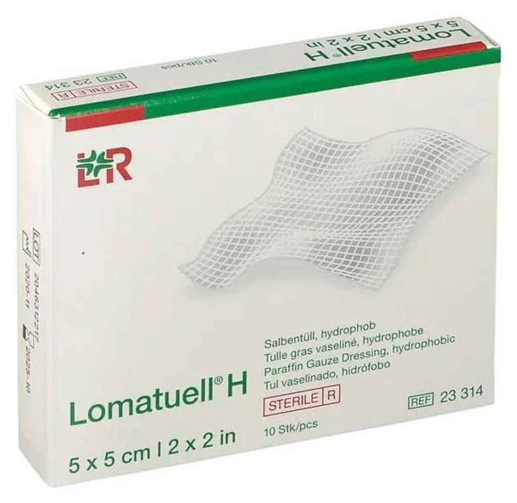 LOMATUELL H Tulle imprégné 5 x 5 cm stérile Image du produit 