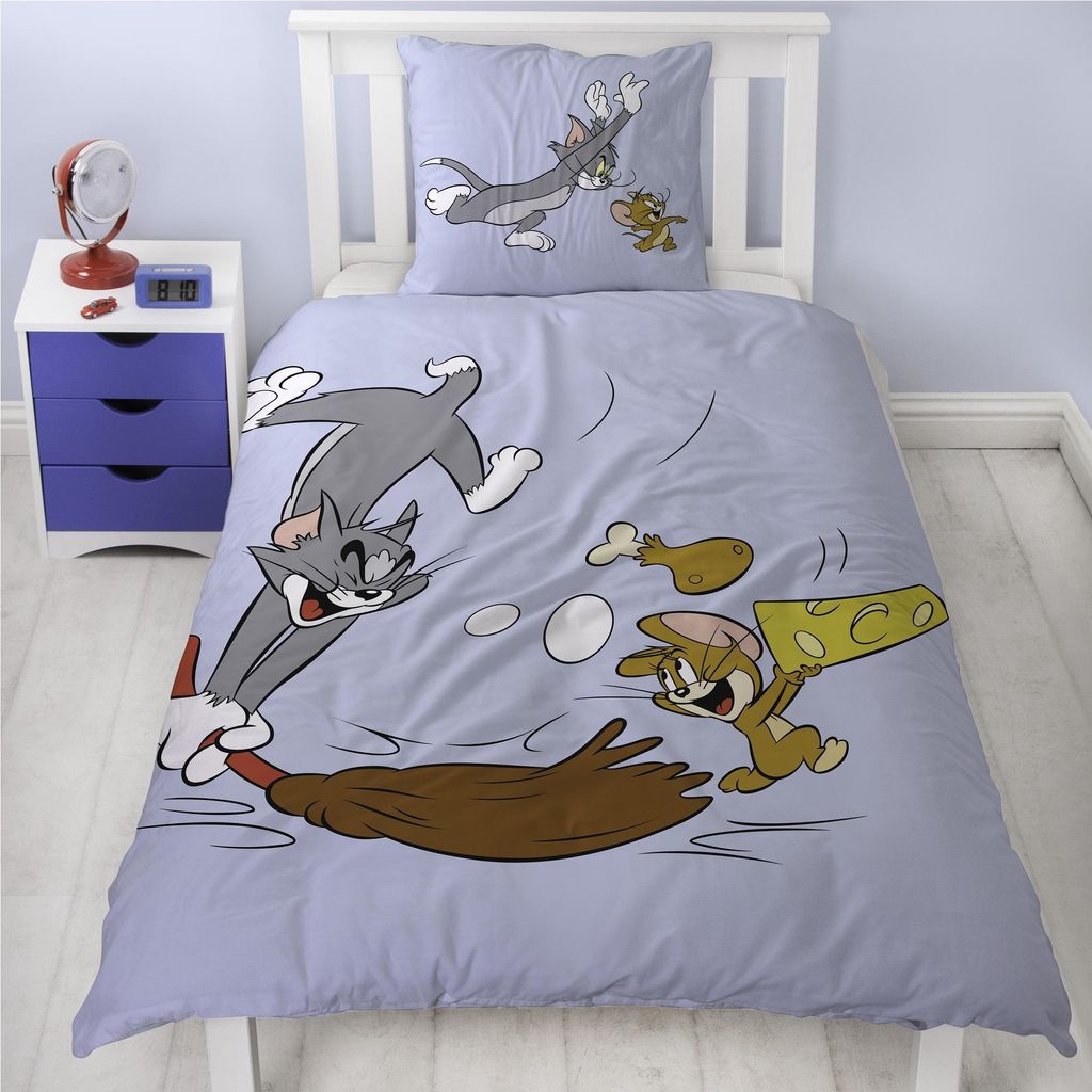 Tom und Jerry Kinderbettwäsche Set 135x200 80x80 cm in Produktbild 