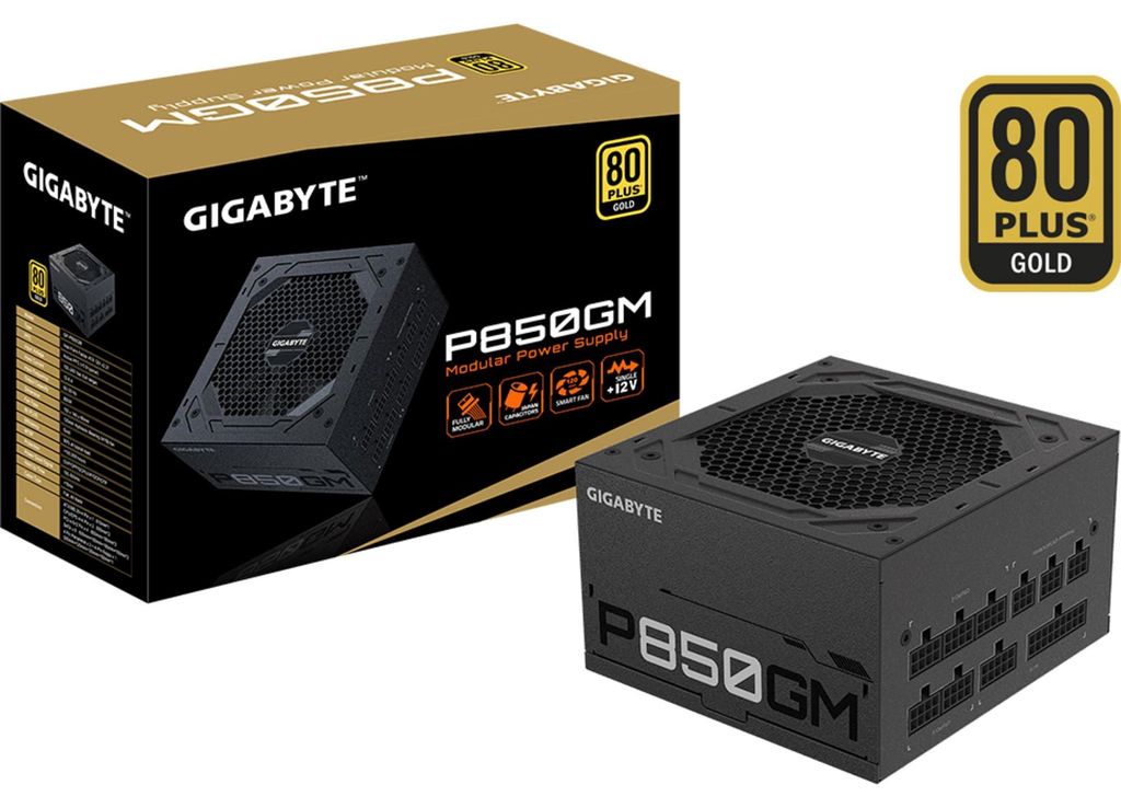 850W Gigabyte P850GM | 80+ Gold Kabelmanagement Produktbild 