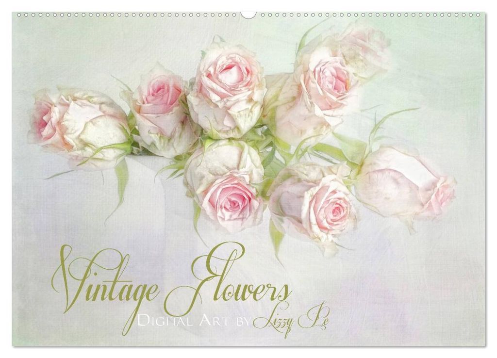 Vintage Flowers (Wandkalender 2027 DIN A2 quer), CALVENDO Monatskalender