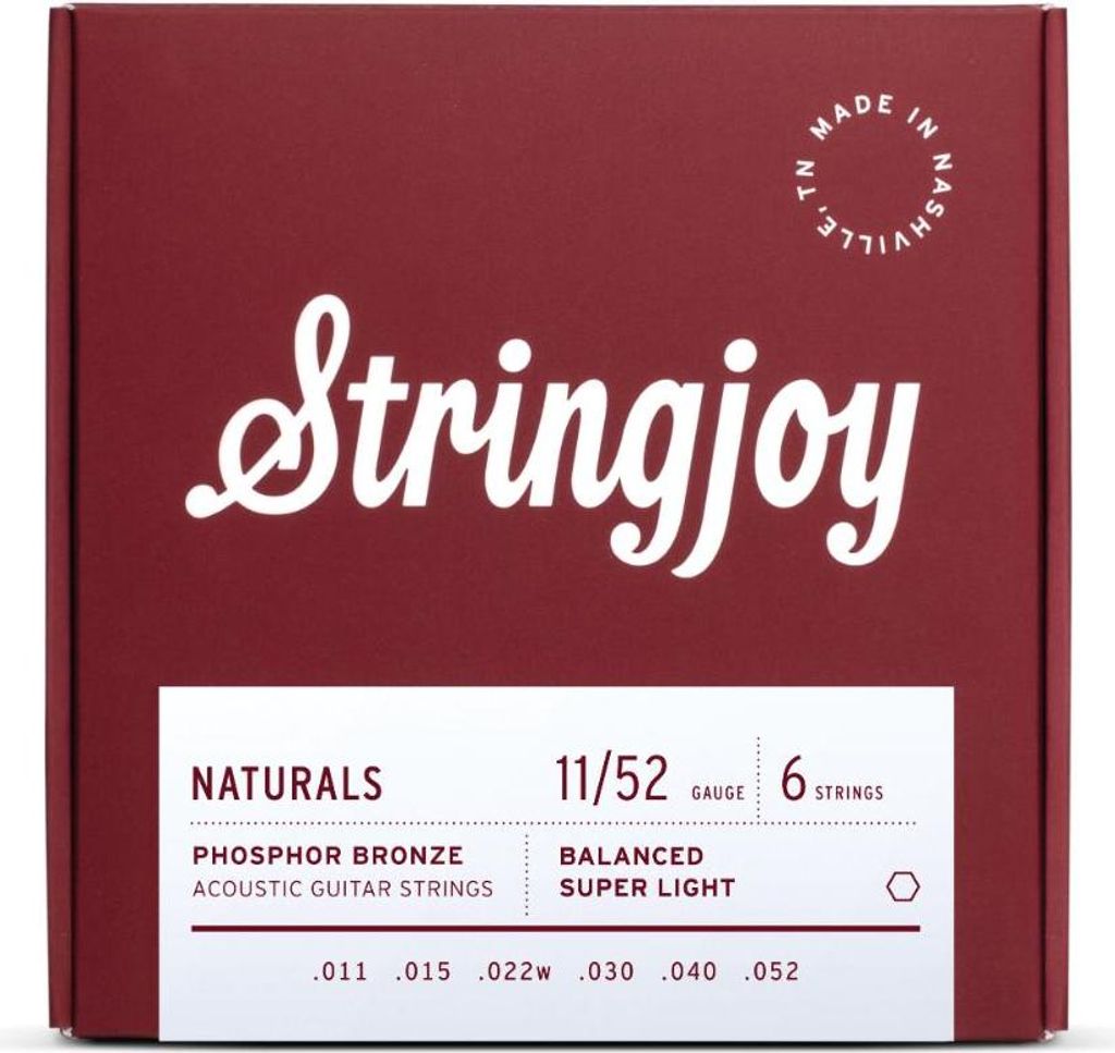 Stringjoy NB1152 Akustikgitarrensaiten NATURALS Phosphor Bronze 11-52