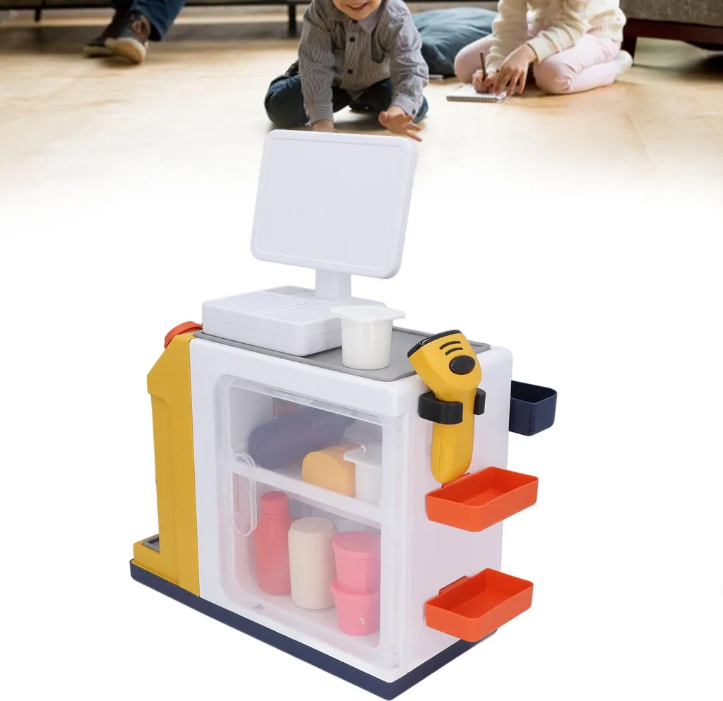 Caisse Enregistreuse Enfant avec Scanner et Machine à Café Simulation