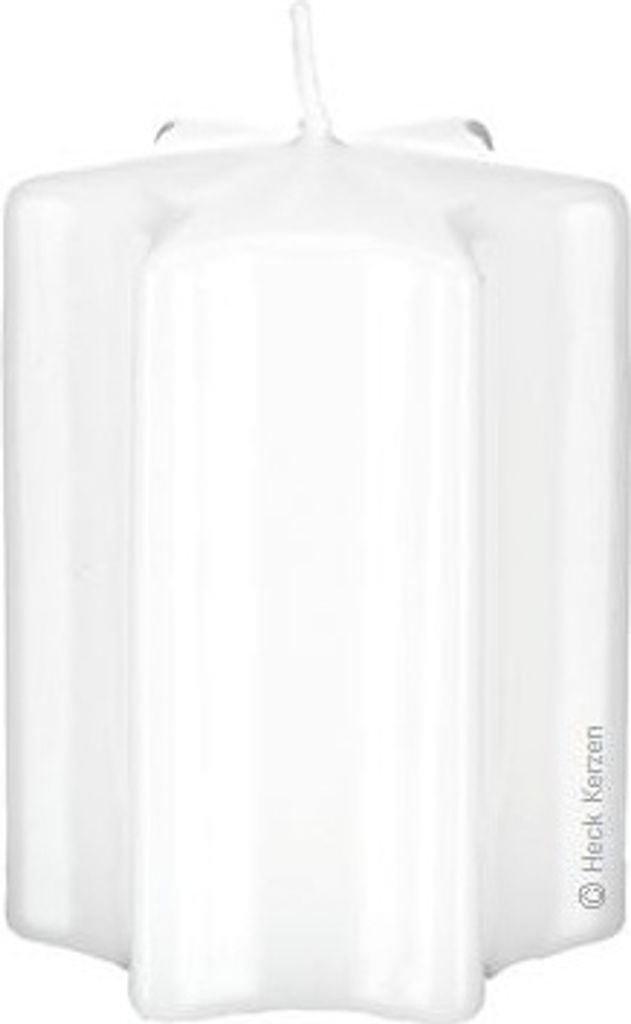 Adventset Sternkerzen Weiß 6 x 6 cm, 4 Stück