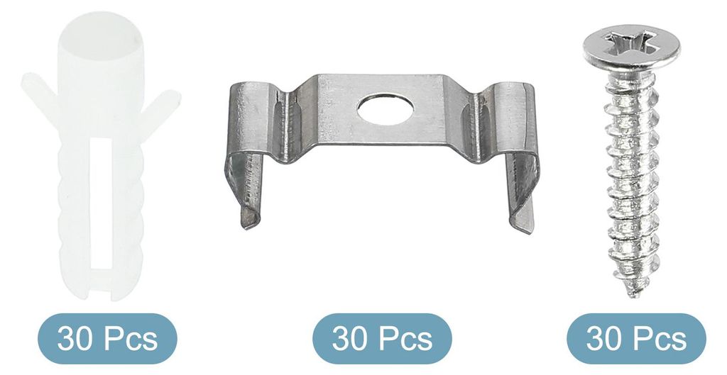 T4 LED-Lichtstreifenclips LED-Lichtstreifen Befestigungsklemmen Klammern Aufh?nger Leuchtstoffr?hre Hohle fš¹r LED Glš¹hbirnen Paket mit 20