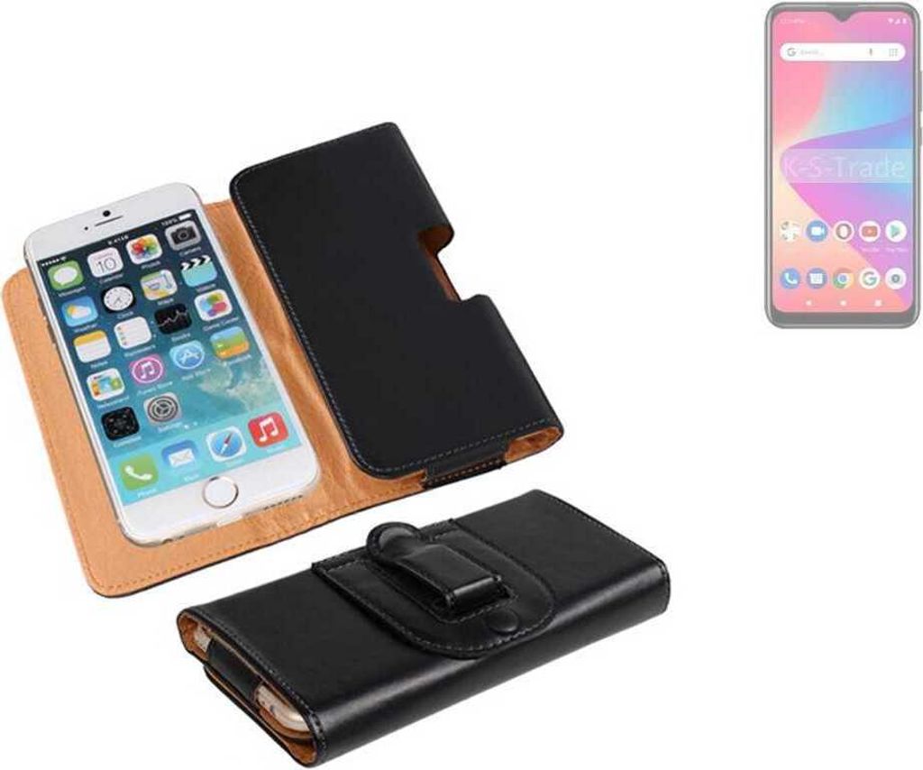 K-S-Trade Schützhülle Handyhülle kompatibel mit BLU G52L Holster Gürtel Tasche Schutzhülle Handy-Tasche Smartphone Case Seitentasche schwarz 1x