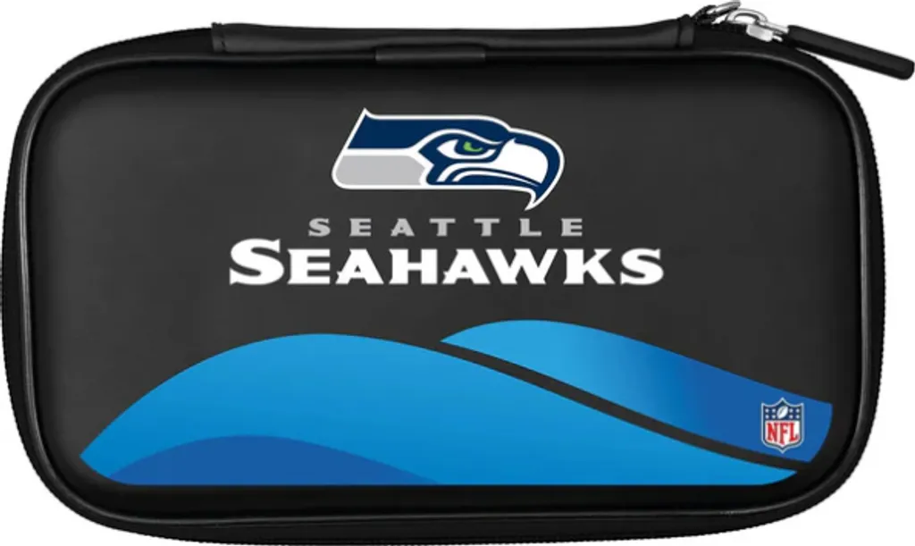 Étui de rangement pour fléchettes NFL Seattle Seahawks en nylon bleu