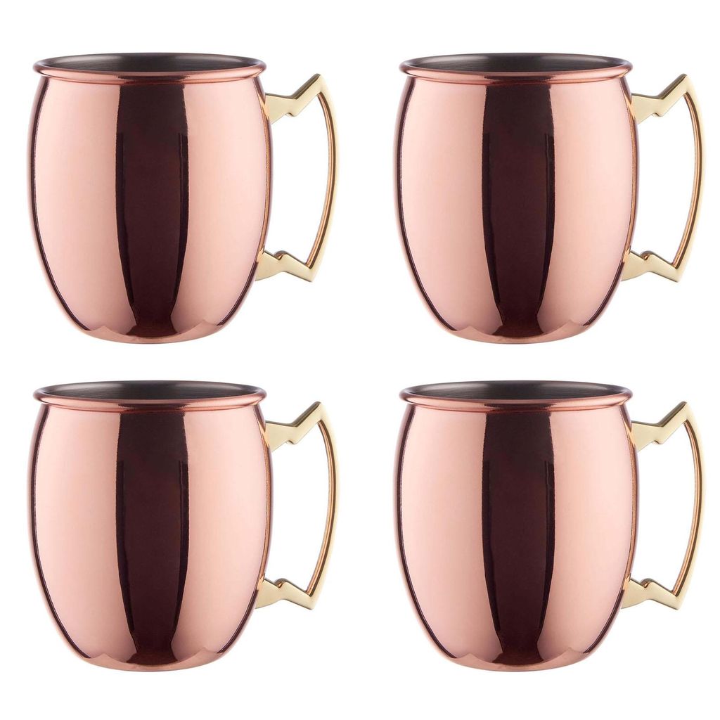 BUTLERS MOSCOW MULE 4x Becher glänzend 470ml Produktbild 